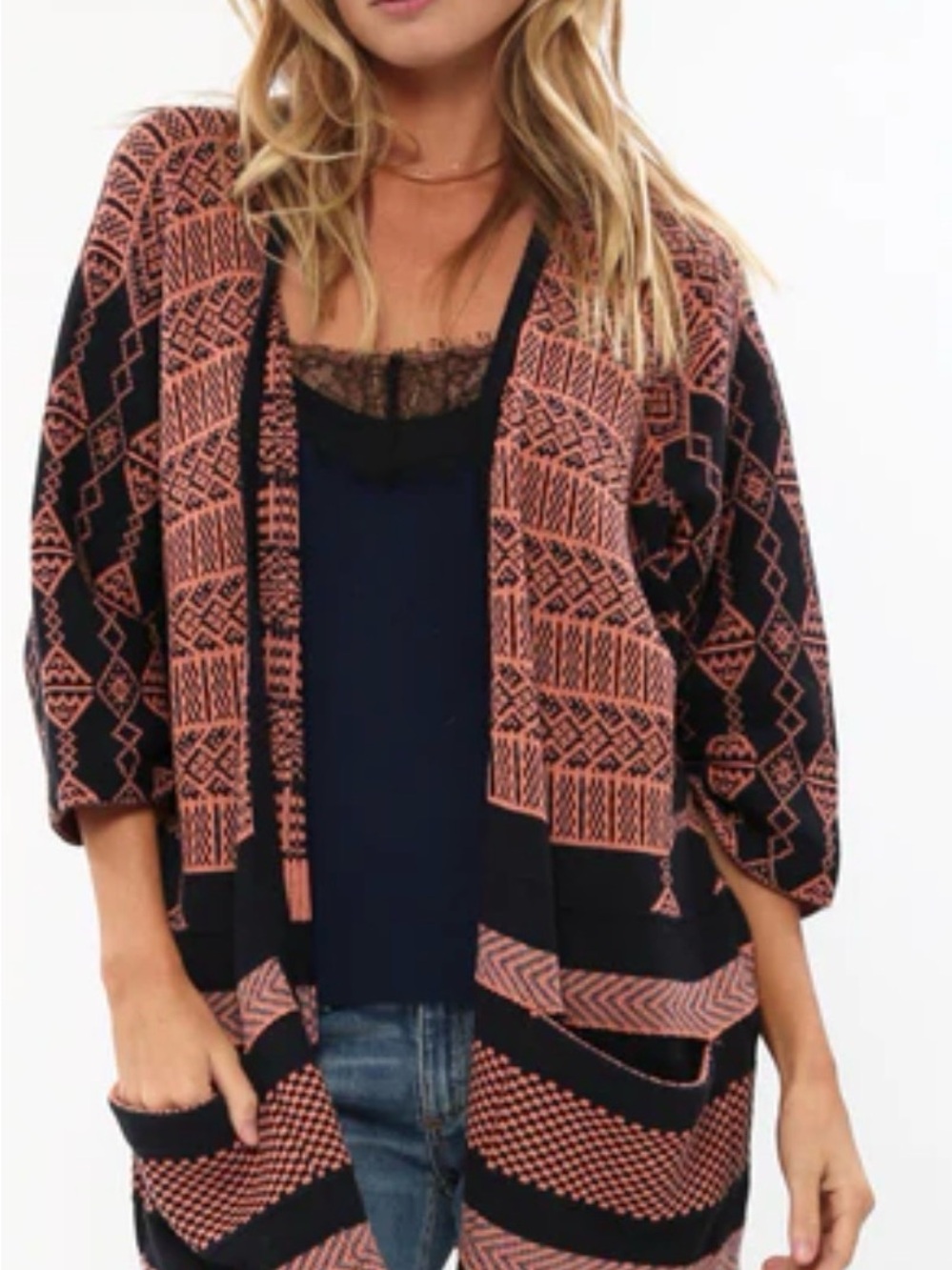 Goddis TIA JACQUARD KIMONO IN BLUE RHAPSODY Size M/L